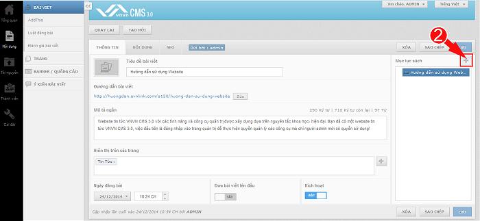 Hỗ trợ quản trị thiết kế website vnvn cms 3.0 tiện ích sách
