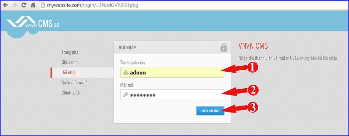 Hỗ trợ quản trị thiết kế website vnvn cms 3.0 tiện ích user upload