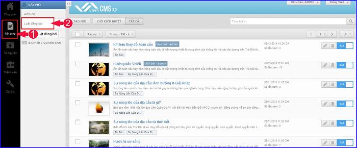 Hỗ trợ quản trị thiết kế website vnvn cms 3.0 tiện ích bài viết của thành viên